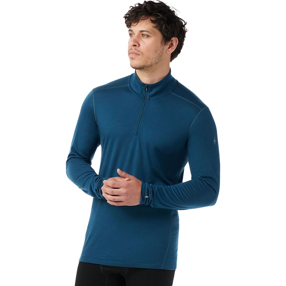 Image of Smartwool Classic All-Season Merino 1/4-Zip Baselayer Top - Men's Twilight Blue, M