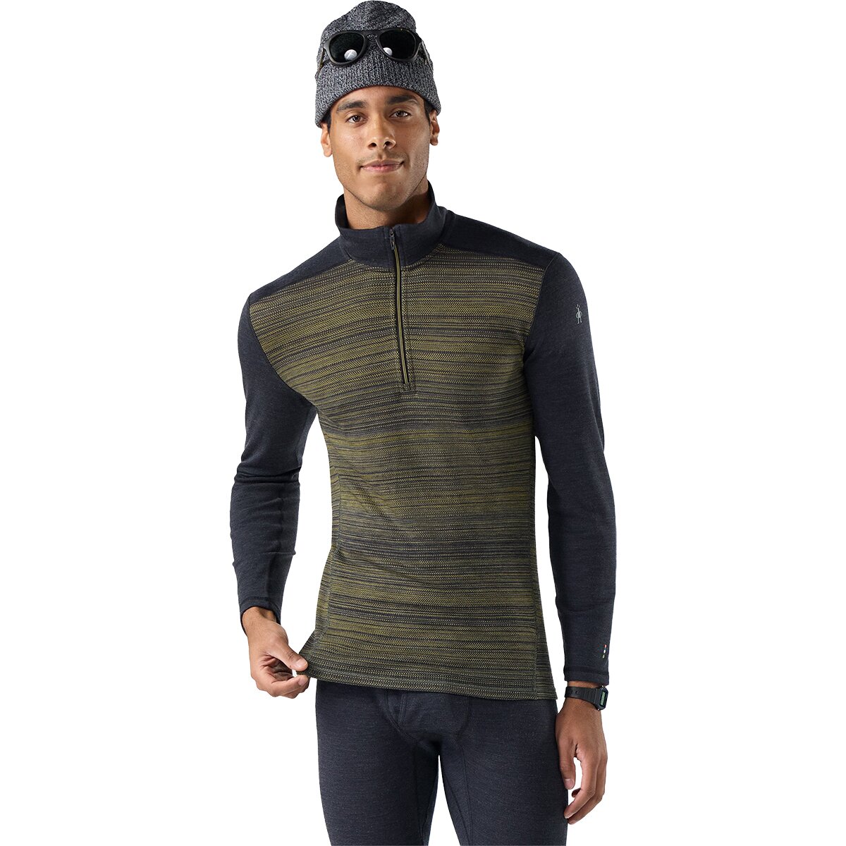 Image of Smartwool Classic Thermal Merino 1/4-Zip Base Layer - Men's Bronze Color Shift, M