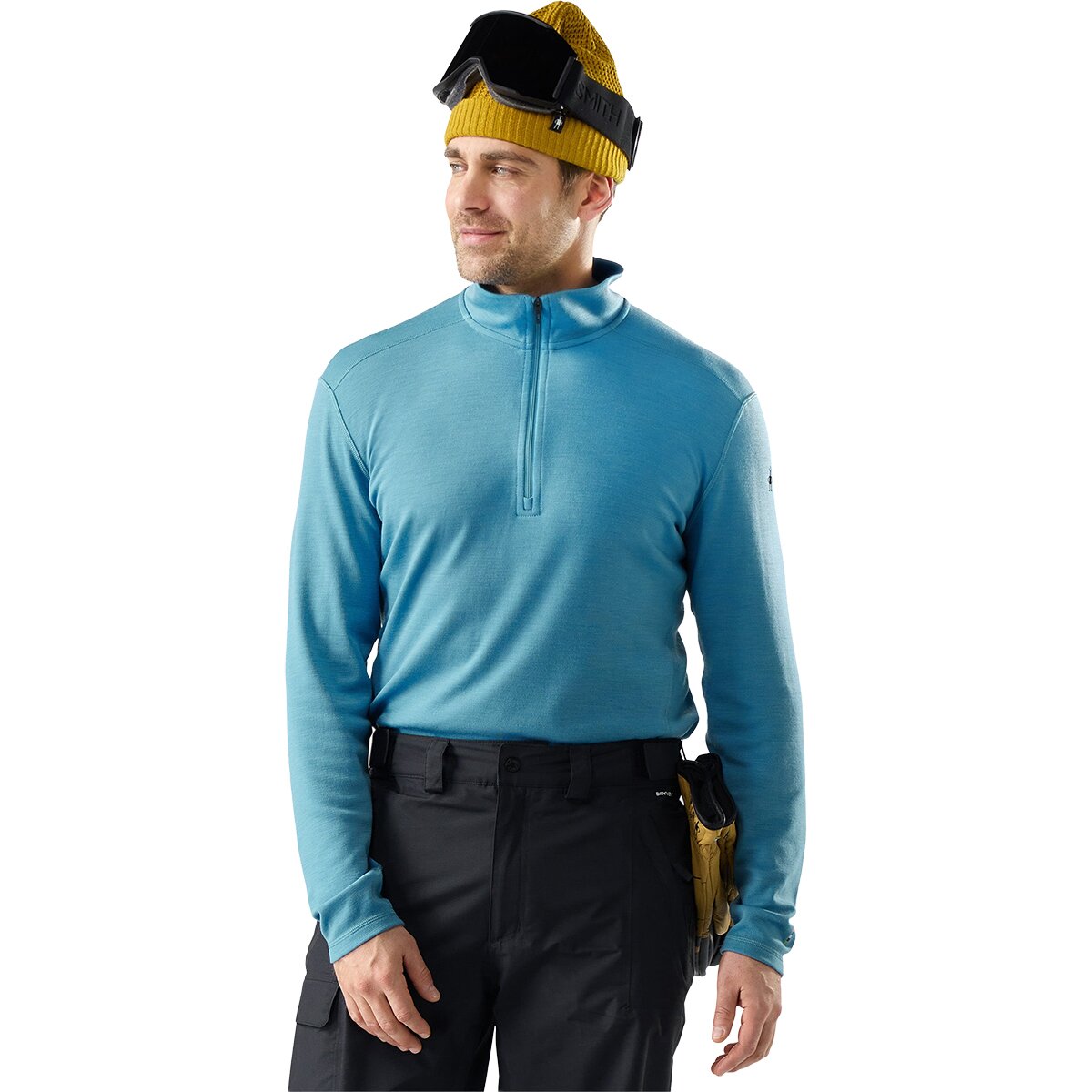 Image of Smartwool Classic Thermal Merino 1/4-Zip Base Layer - Men's Dark Mineral Blue, M