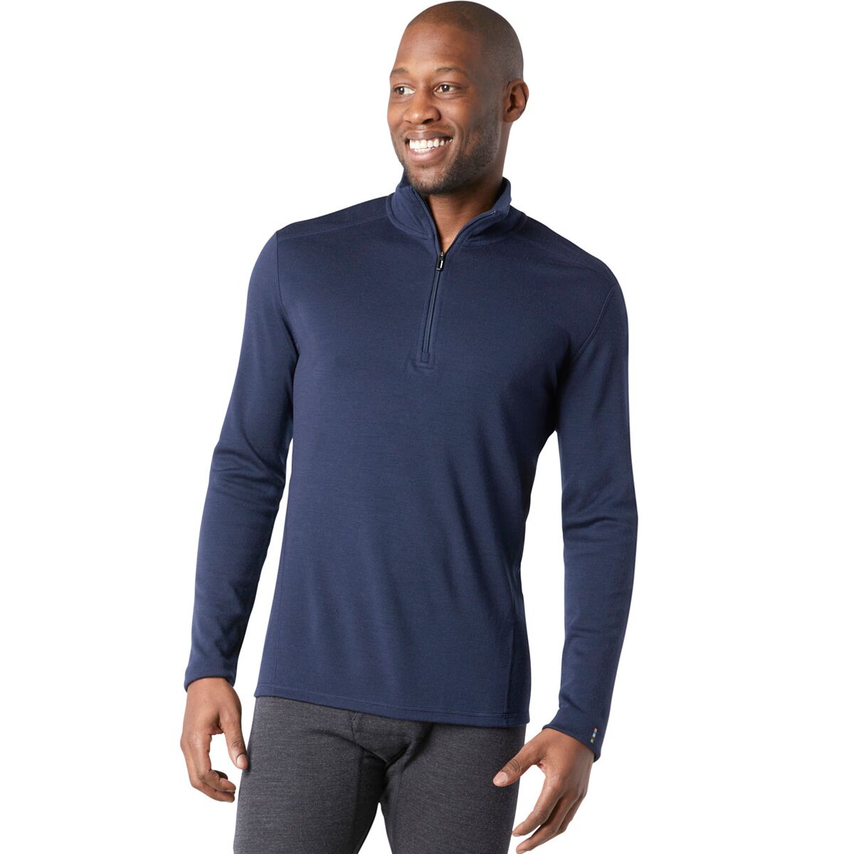 Image of Smartwool Classic Thermal Merino 1/4-Zip Base Layer - Men's Deep Navy, XXL