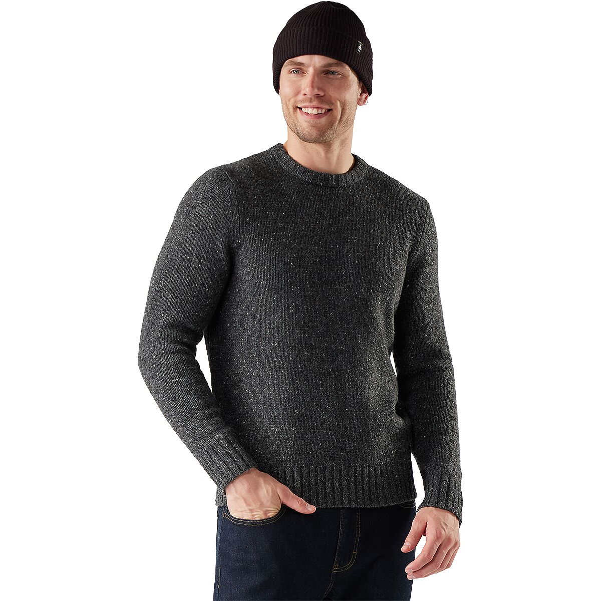 Image of Smartwool Heavy Crew Sweater - Men's Charcoal Heather, L
