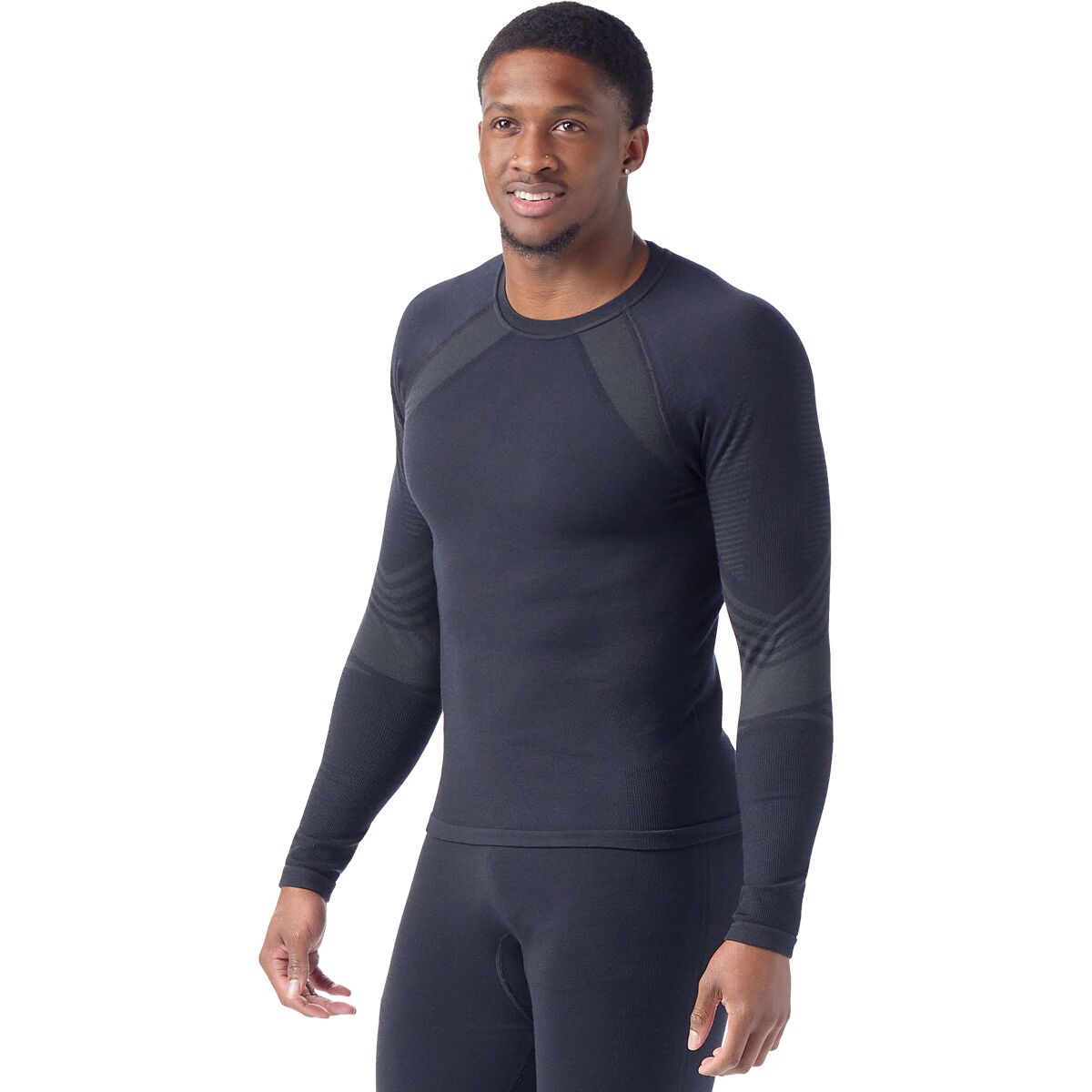 Image of Smartwool Intraknit Active Base Layer Crew - Men's Black/Black, M
