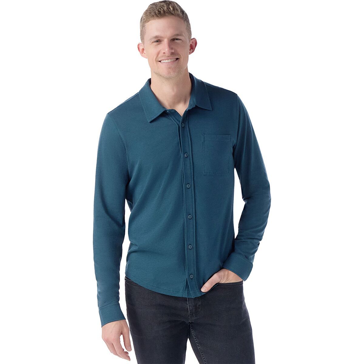 Smartwool Long-Sleeve Button-Up Shirt - Men's Twilight Blue, S
