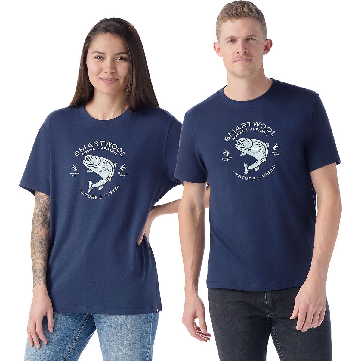 Smartwool Trout Fishing Graphic Short-Sleeve T-Shirt Deep Navy, S
