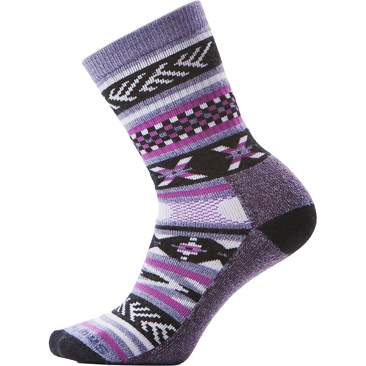 Image of Smartwool Everyday Cabin Games Crew Sock Chalk Violet, S