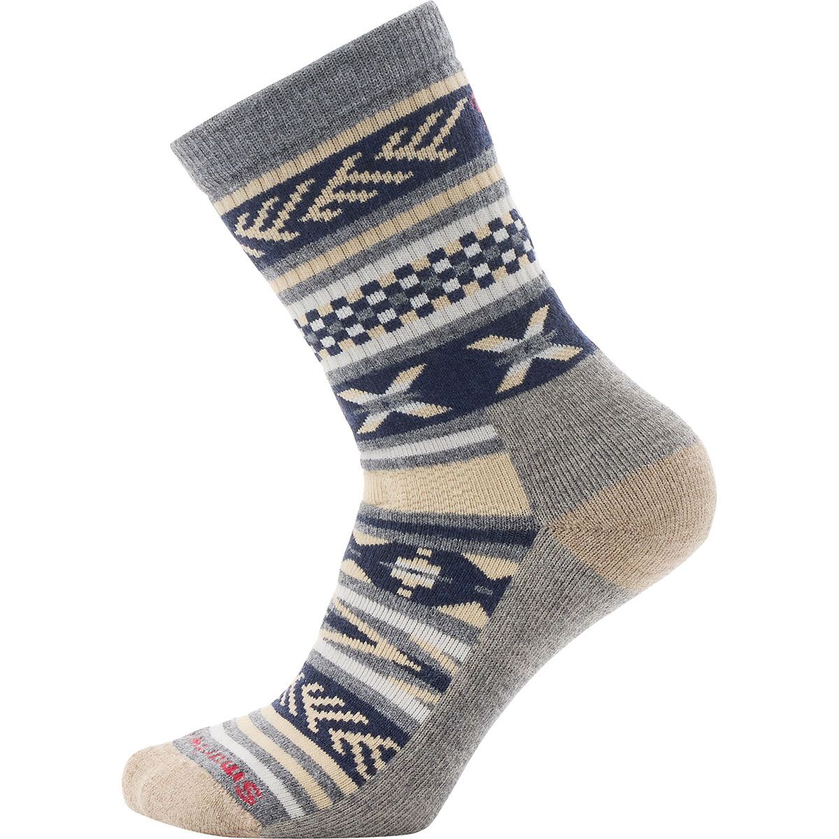 Image of Smartwool Everyday Cabin Games Crew Sock Medium Gray, XL