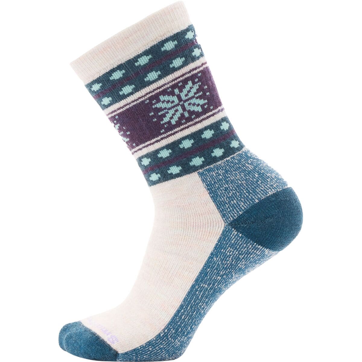 Image of Smartwool Everyday Snowflake Dream Crew Sock Moonbeam, XL