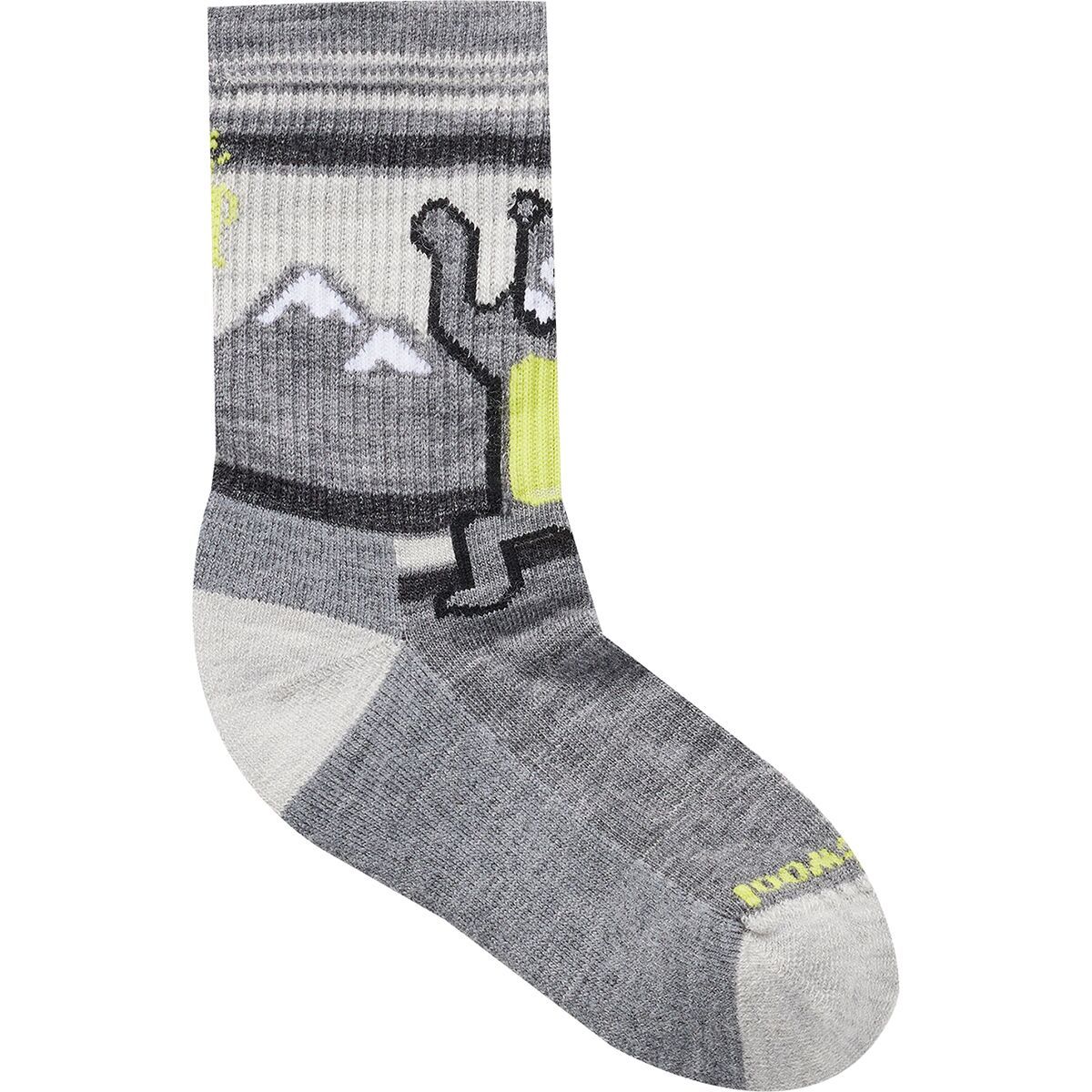 Smartwool Hike Light Cushion Hiking Bear Crew Sock - Kids' Medium Gray, L