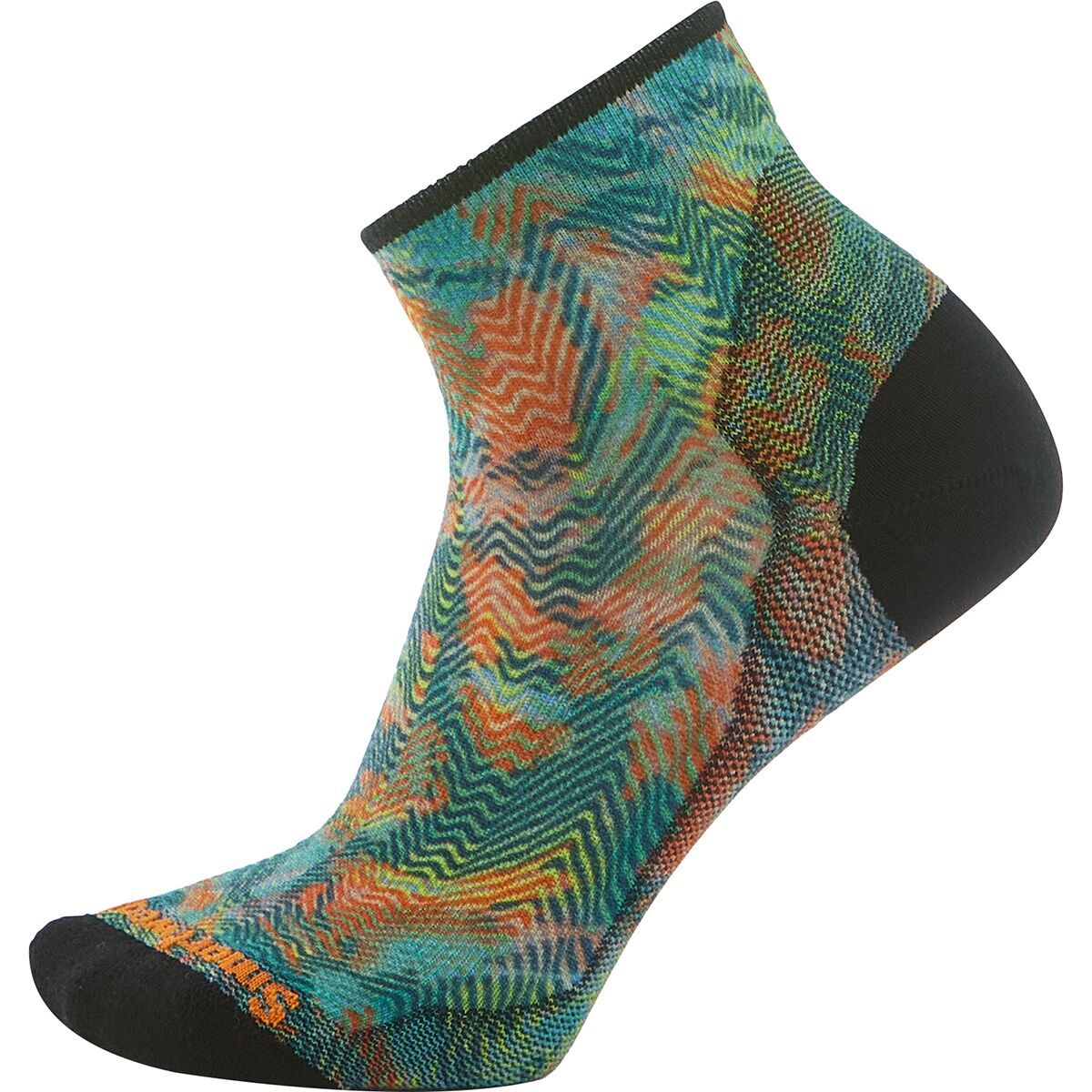 Image of Smartwool Bike Zero Cushion Jungle Music Print Ankle Sock - Women's Honey Gold, S