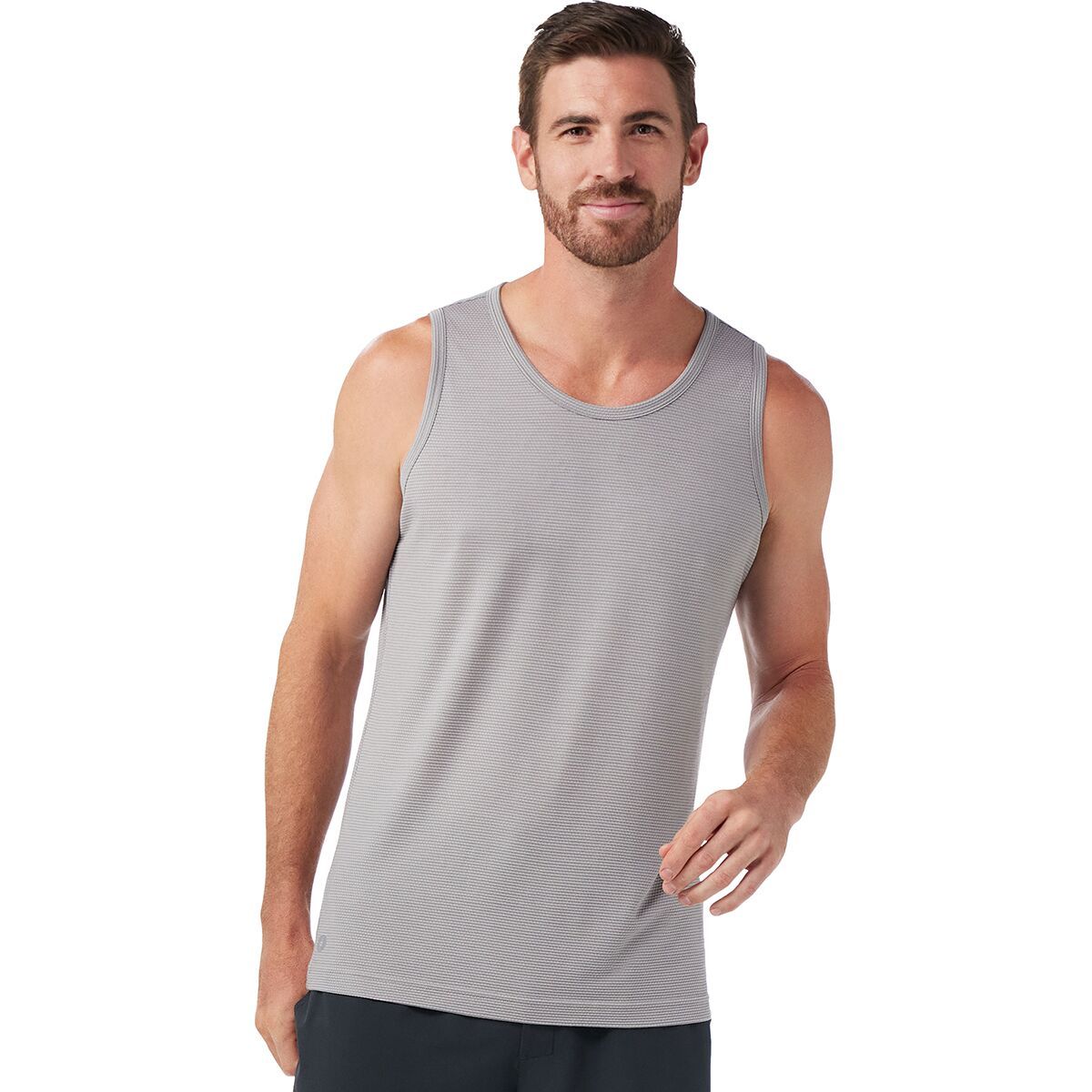 Image of Smartwool Active Mesh Tank Top - Men's Light Gray Heather, M