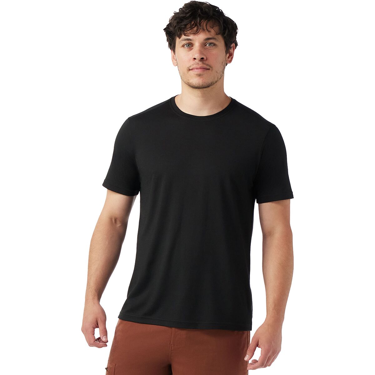 Image of Smartwool Active Short-Sleeve Top - Men's Black, S