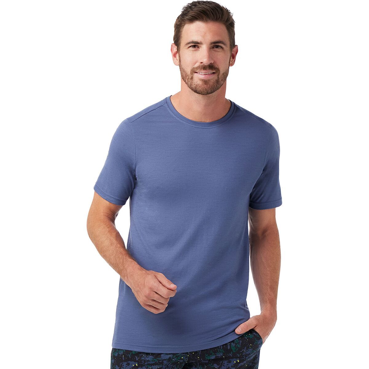 Image of Smartwool Active Short-Sleeve Top - Men's Nightfall Blue, S