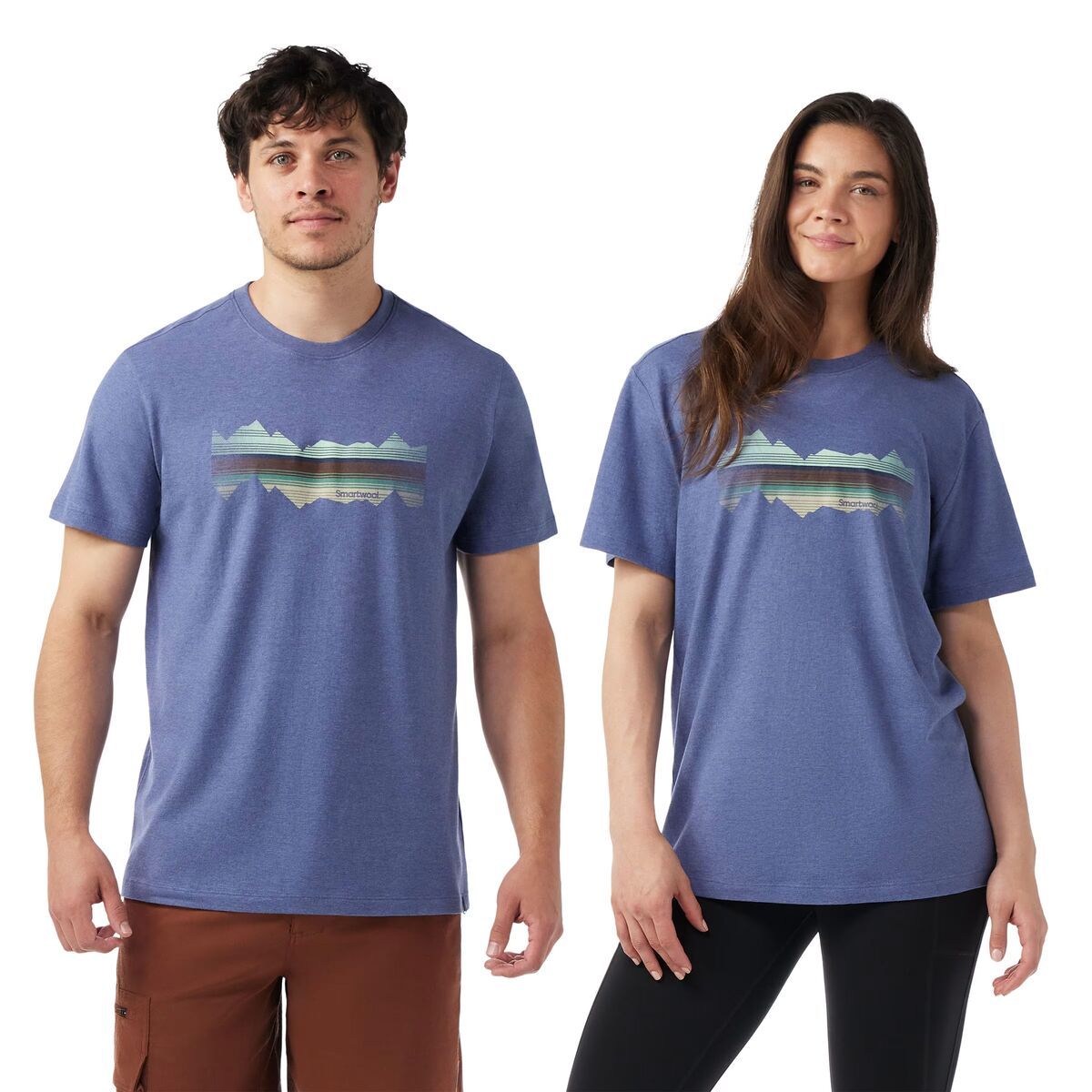 Image of Smartwool Mountain Horizon Graphic T-Shirt Nightfall Blue, S
