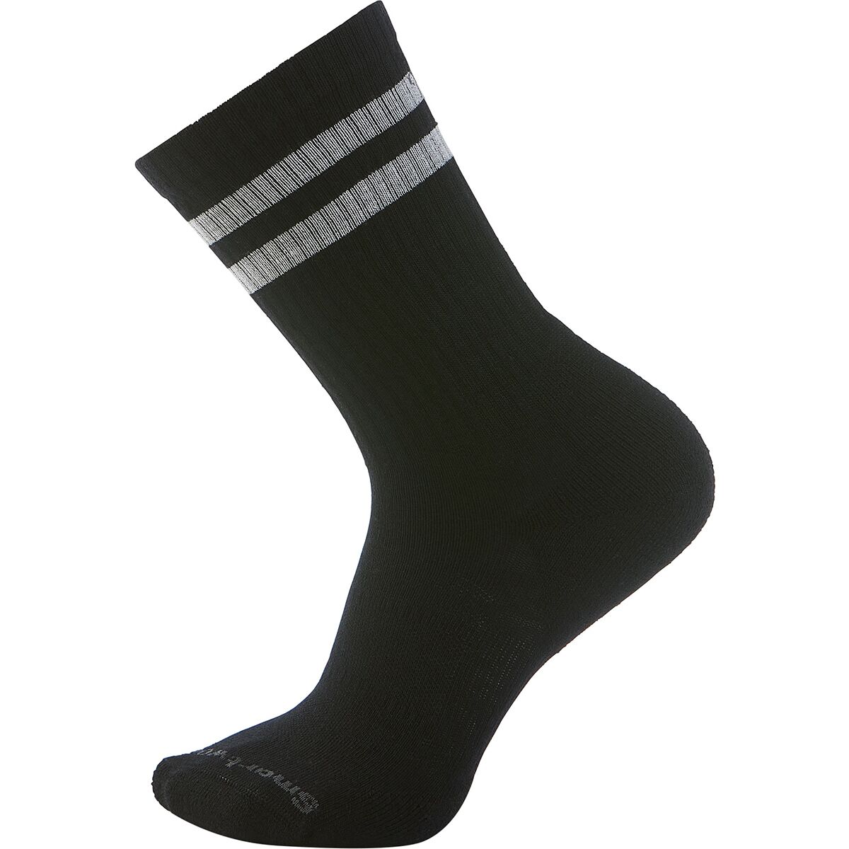 Image of Smartwool Everyday Athletic Striped Crew Sock Black, M