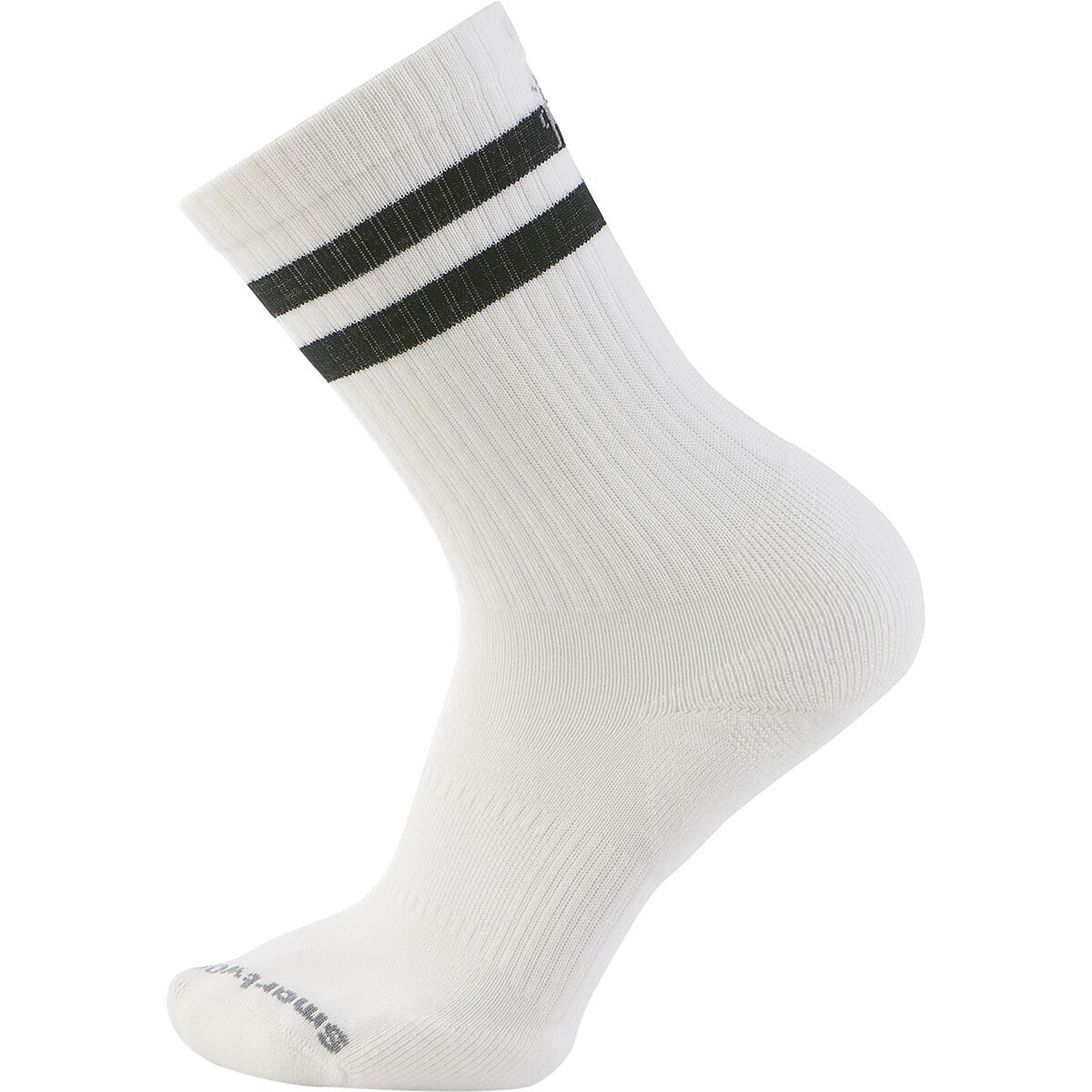 Image of Smartwool Everyday Athletic Striped Crew Sock White, M
