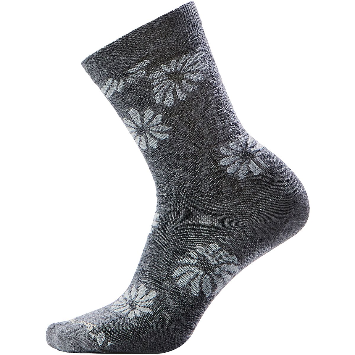 Image of Smartwool Everyday Floral Crew Sock Medium Gray, L