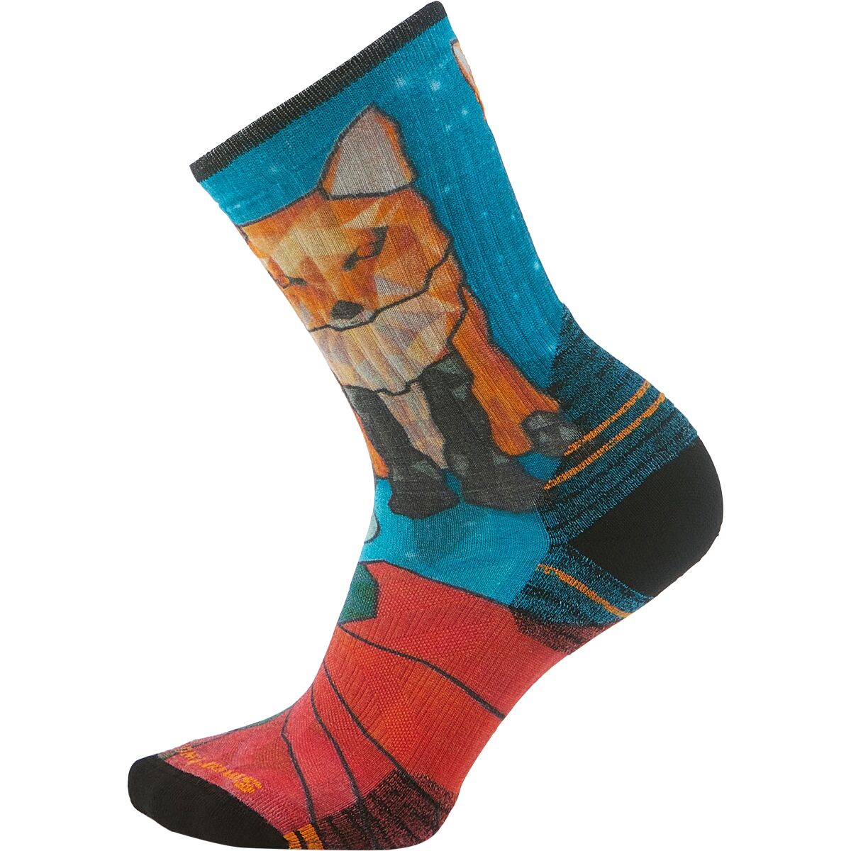 Image of Smartwool Hike Targeted Cushion Geo Fox Print Crew Sock - Women's Capri, L