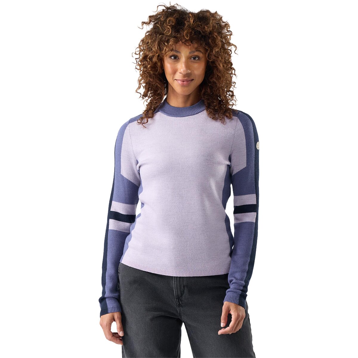 Image of Smartwool Alpine Crew Top - Women's Icy Lavender Sky, XS