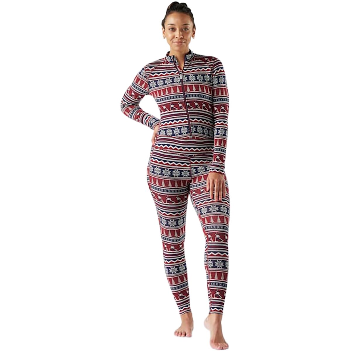 Image of Smartwool Classic Thermal Merino Baselayer One Piece - Women's Currant Alpine Apres, XL