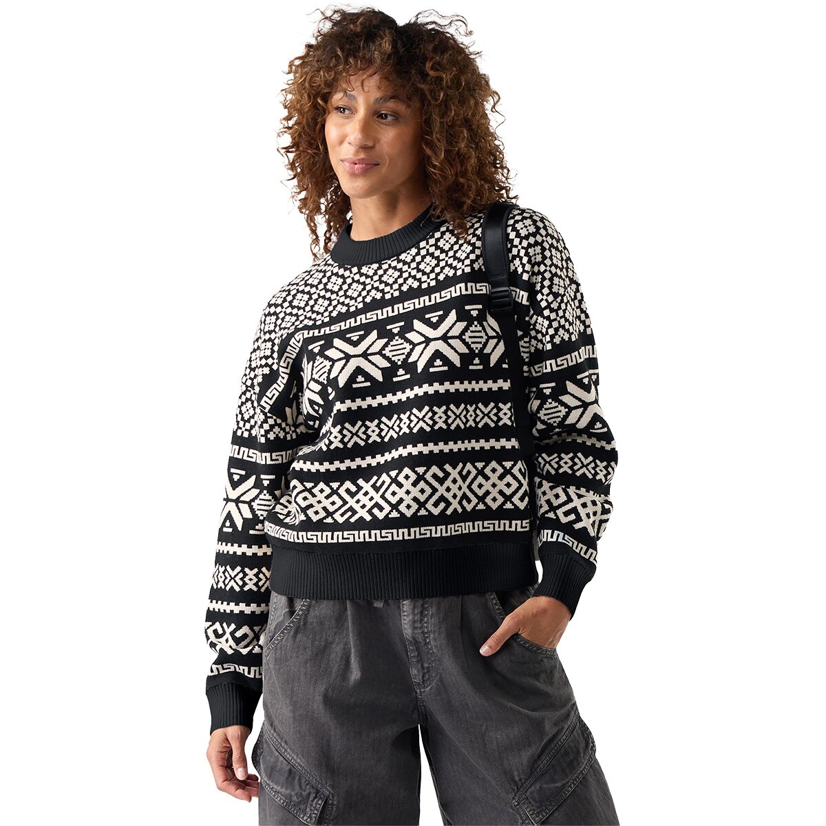 Image of Smartwool Edgewood Heritage Crew Sweater - Women's Black, XL