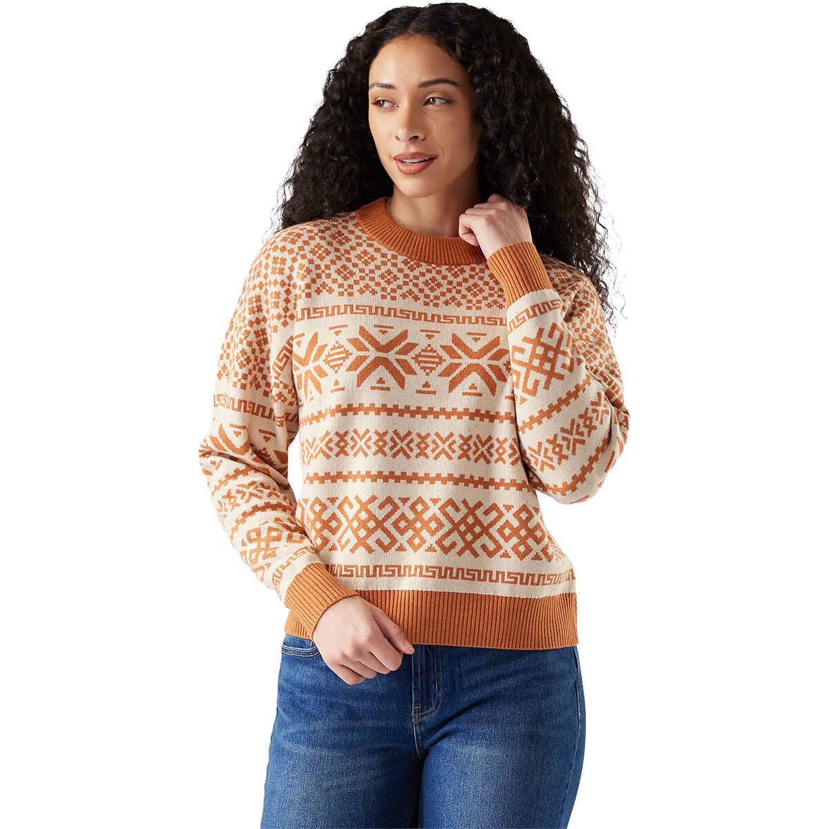 Image of Smartwool Edgewood Heritage Crew Sweater - Women's Terracotta, XS