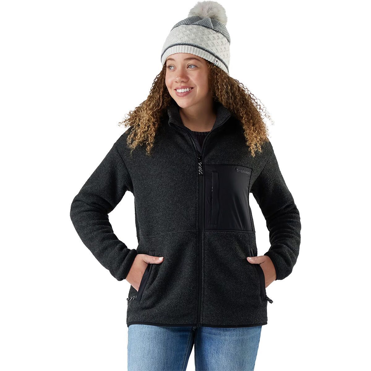 Image of Smartwool Second Cut Fleece Jacket - Women's Charcoal, XS