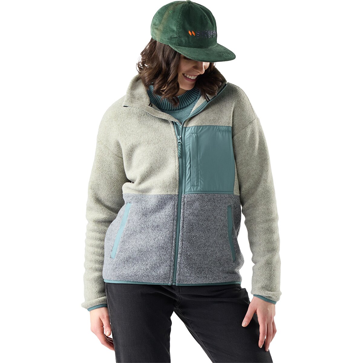 Image of Smartwool Second Cut Fleece Jacket - Women's Green Tea, XS