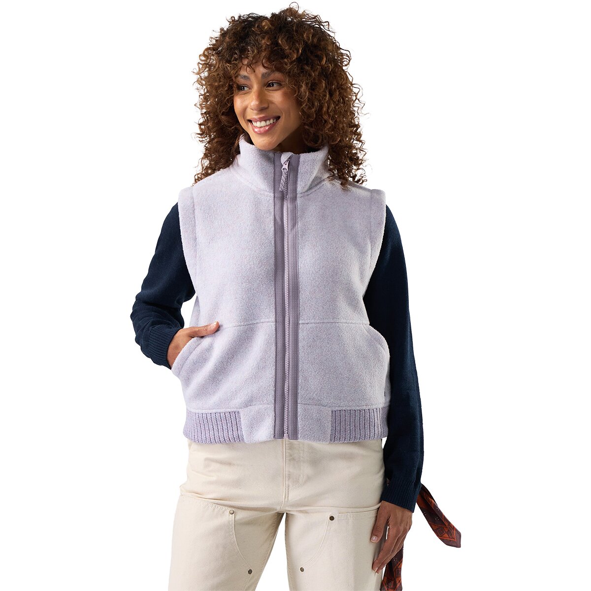 Image of Smartwool Second Cut Fleece Vest - Women's Icy Lavender Sky, M