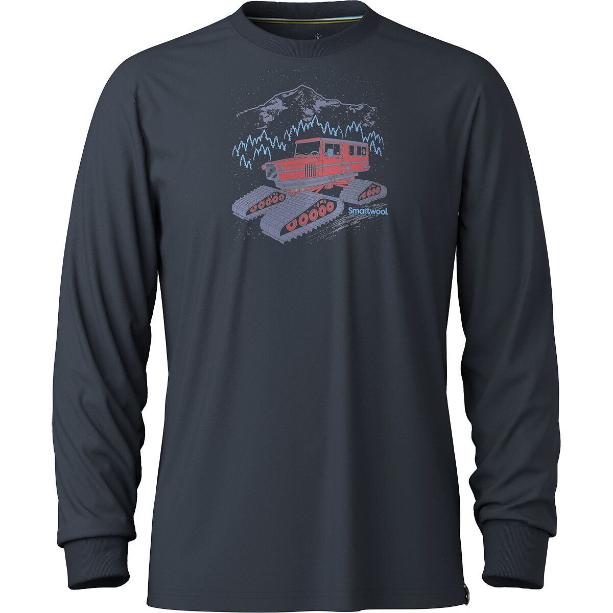 Image of Smartwool Snowcat Graphic Long-Sleeve Graphic T-Shirt - Men's Deep Navy, XXL