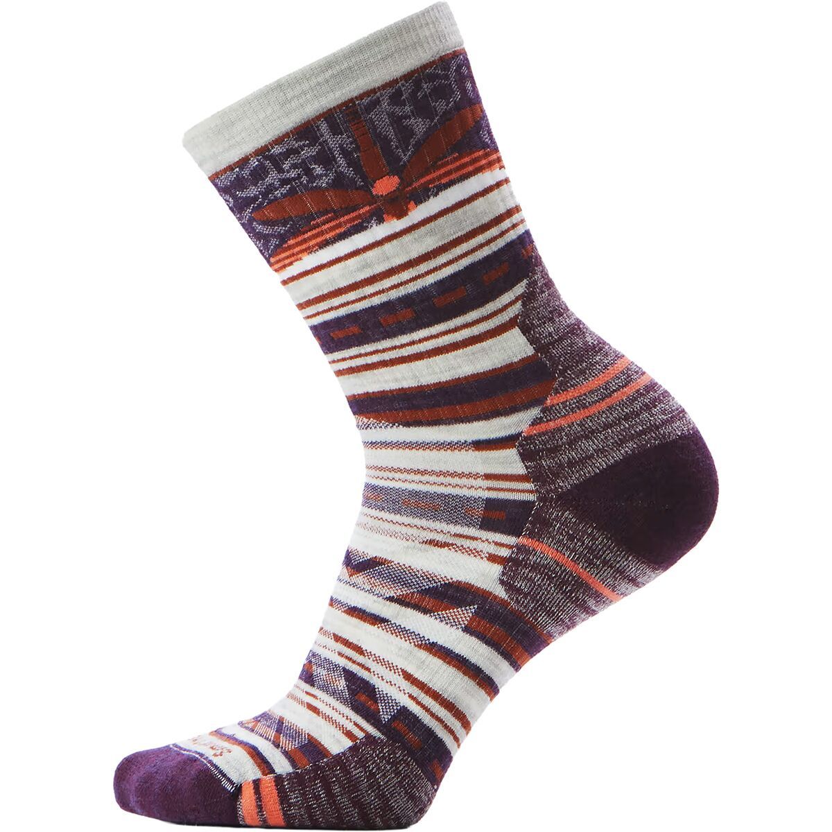 Image of Smartwool Hike Targeted Cushion Dragon Stitch Mid Crew Sock - Women's Ash, L