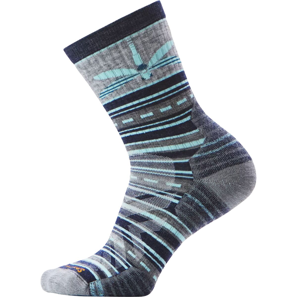 Image of Smartwool Hike Targeted Cushion Dragon Stitch Mid Crew Sock - Women's Deep Navy, L