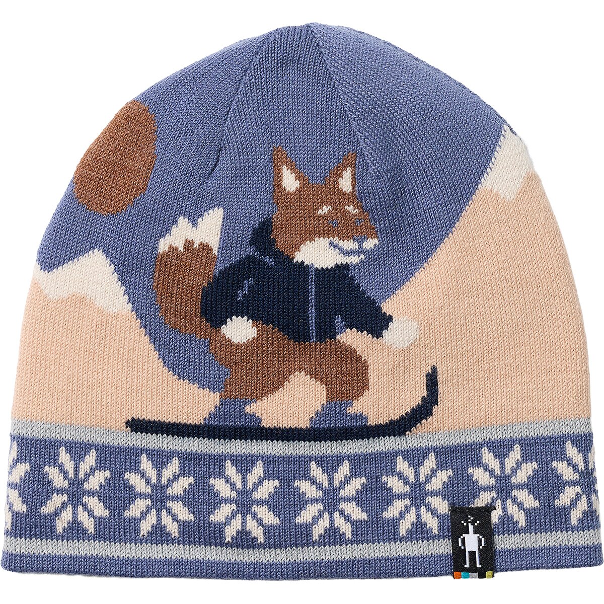 Image of Smartwool Reversible Art Beanie - Kids' Nightfall Blue, S/M