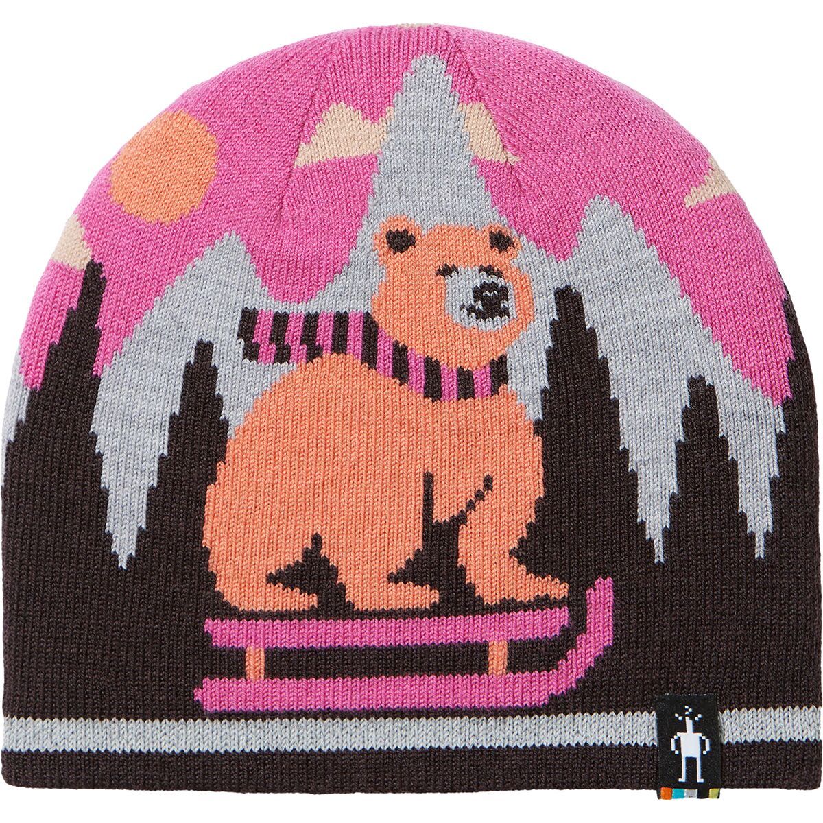 Image of Smartwool Reversible Art Beanie - Kids' Terracotta, L/XL