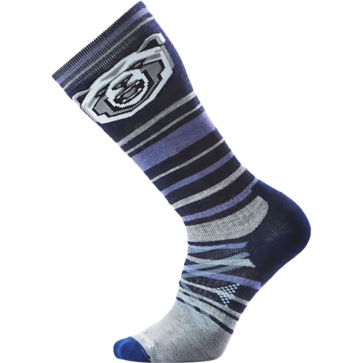 Image of Smartwool Ski Full Cushion Growling Grizzly OTC Sock - Men's Deep Navy, XL