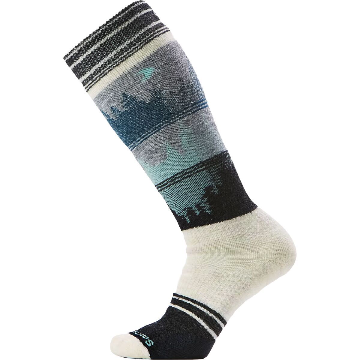 Image of Smartwool Snowboard Full Cushion Twilight Vista OTC Sock - Women's Moonbeam, L