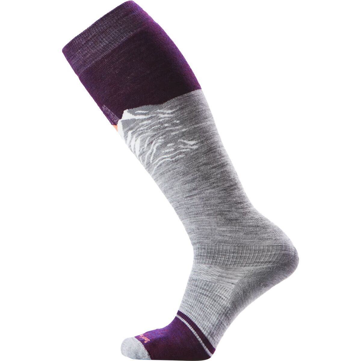 Image of Smartwool Snowboard Targeted Cushion Valley Sunset OTC Sock - Women's Light Gray, S