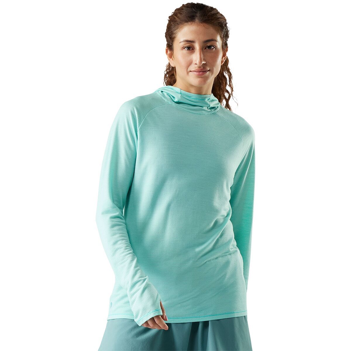 Image of Smartwool Active Mesh Hoodie - Women's Pacific Blue, XL
