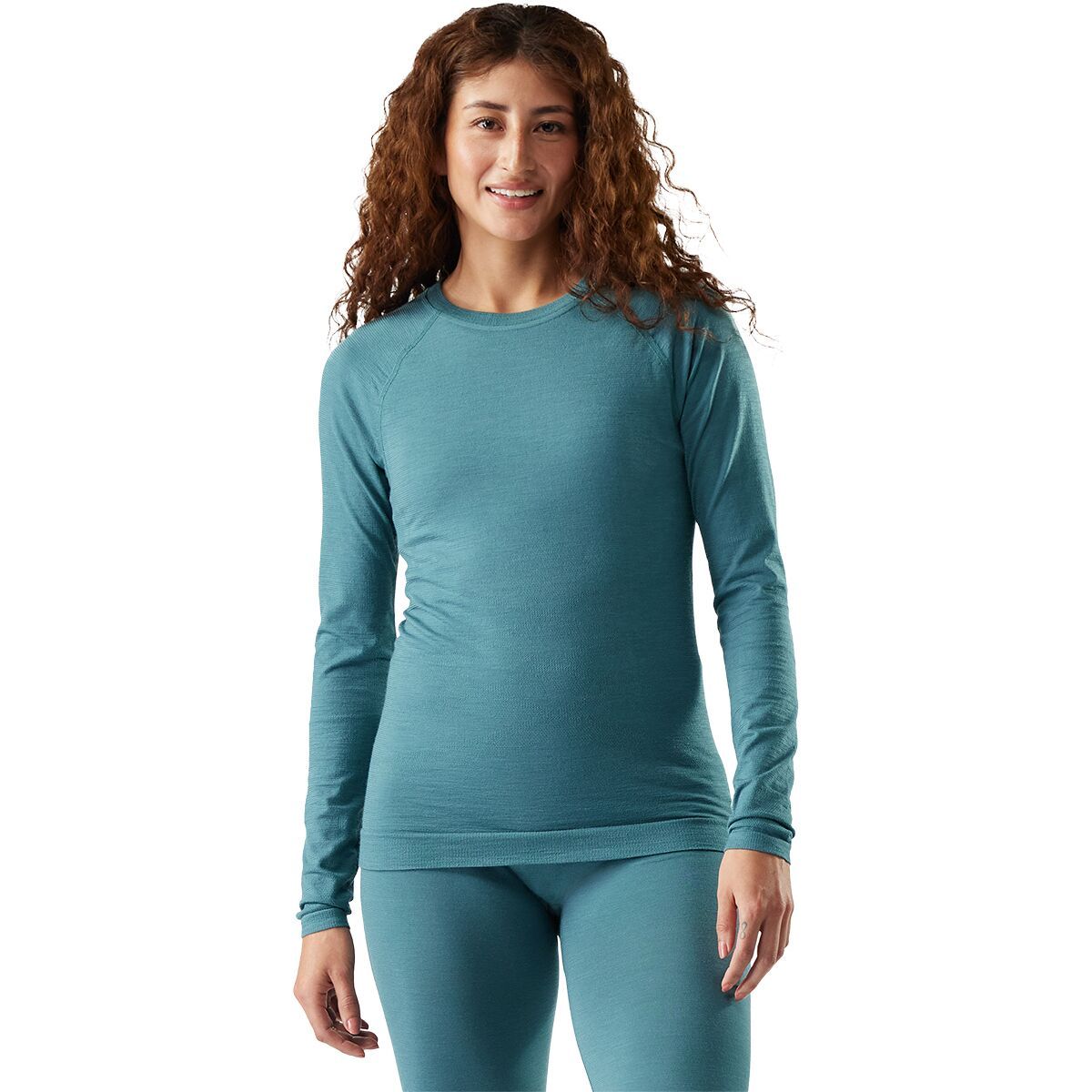 Image of Smartwool Intraknit All-Season Merino Base Layer Crew - Women's Dusty Teal, XS