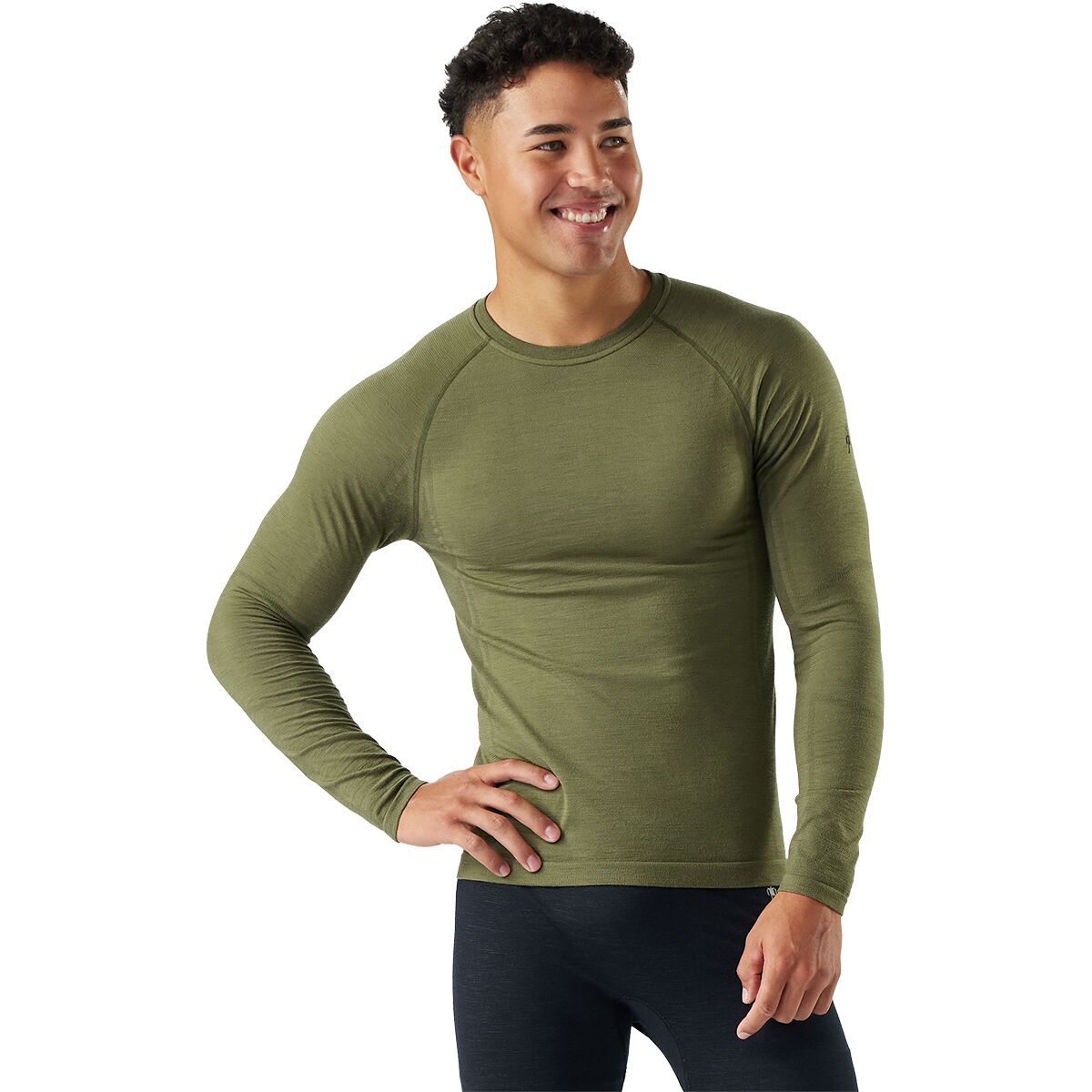 Image of Smartwool Intraknit All-Season Merino Base Layer Crew - Men's Winter Moss, M