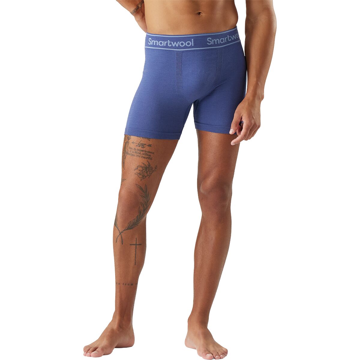 Image of Smartwool Intraknit Boxer Brief - Men's Nightfall Blue, S
