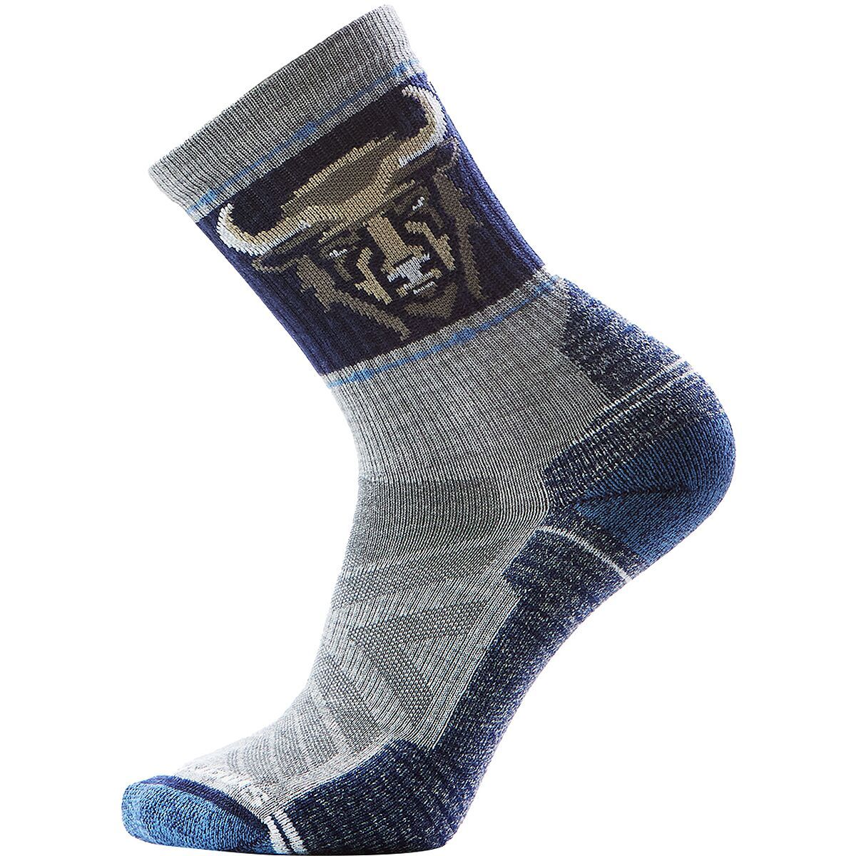 Image of Smartwool Hike Light Cushion Bison Crew Sock Light Gray, M