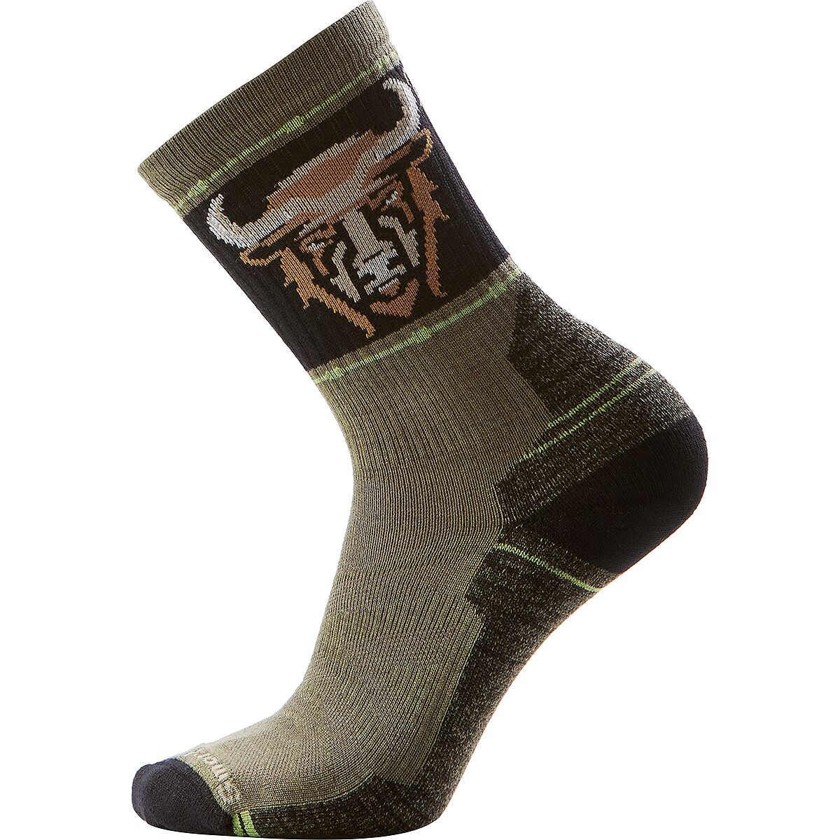 Image of Smartwool Hike Light Cushion Bison Crew Sock Winter Moss, L
