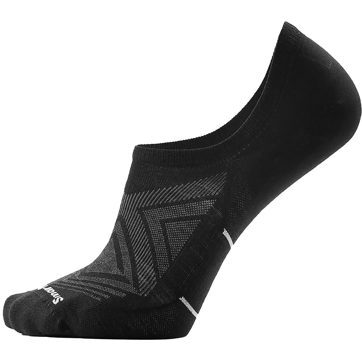Image of Smartwool Run Zero Cushion No Show Sock Black, L