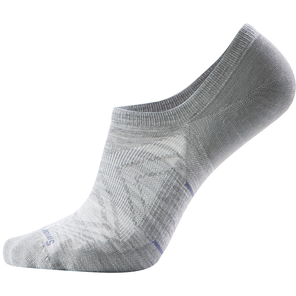 Image of Smartwool Run Zero Cushion No Show Sock Light Gray, L