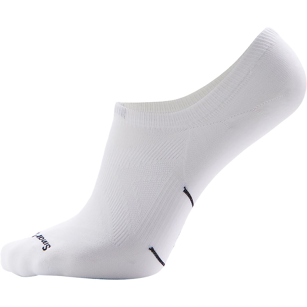 Image of Smartwool Run Zero Cushion No Show Sock White, L