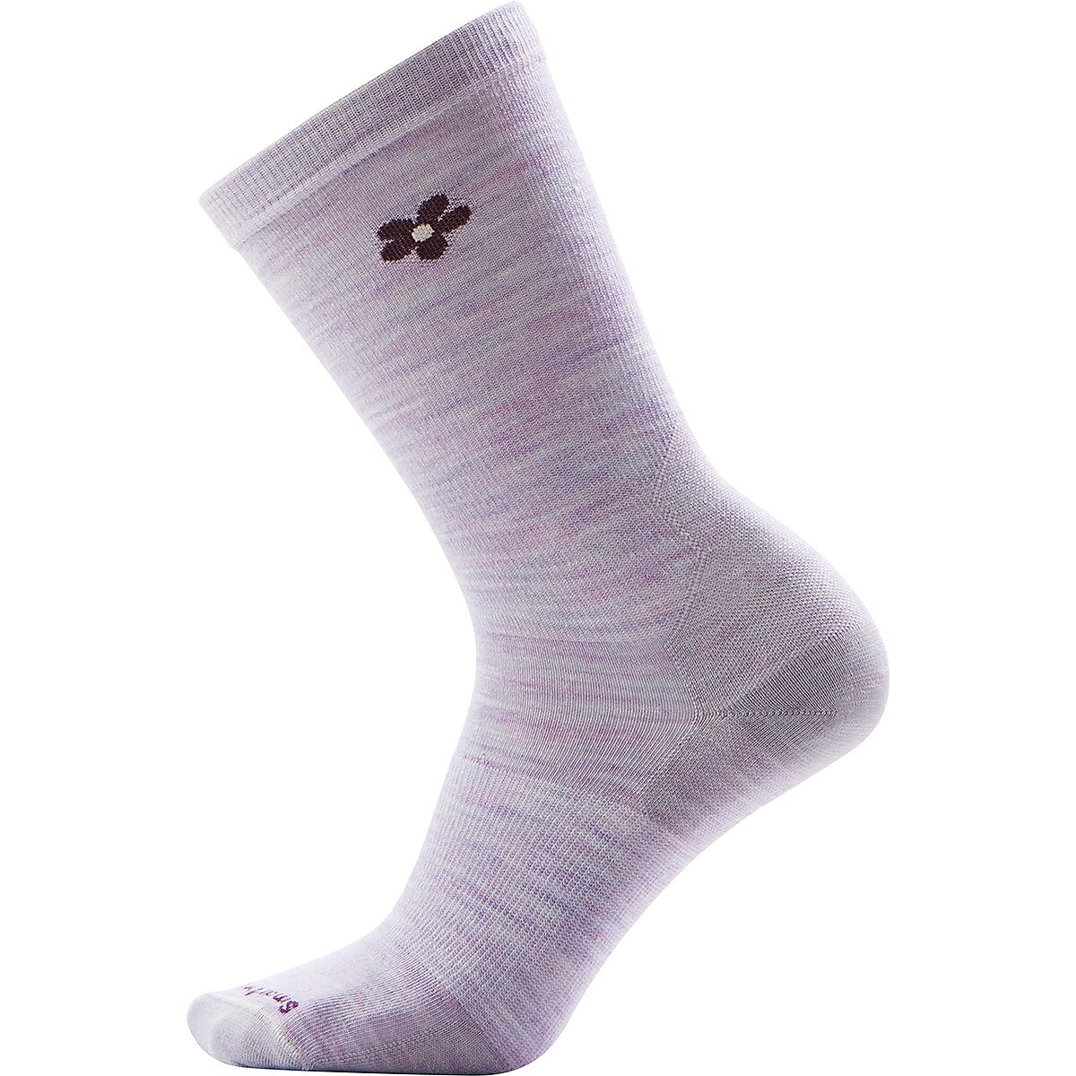 Image of Smartwool Everyday Groovy Bloom Crew Sock - Women's Purple Eclipse, L
