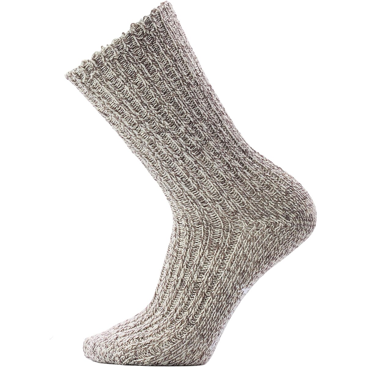 Image of Smartwool Everyday Cozy Heritage Rib Crew Sock Fossil, M
