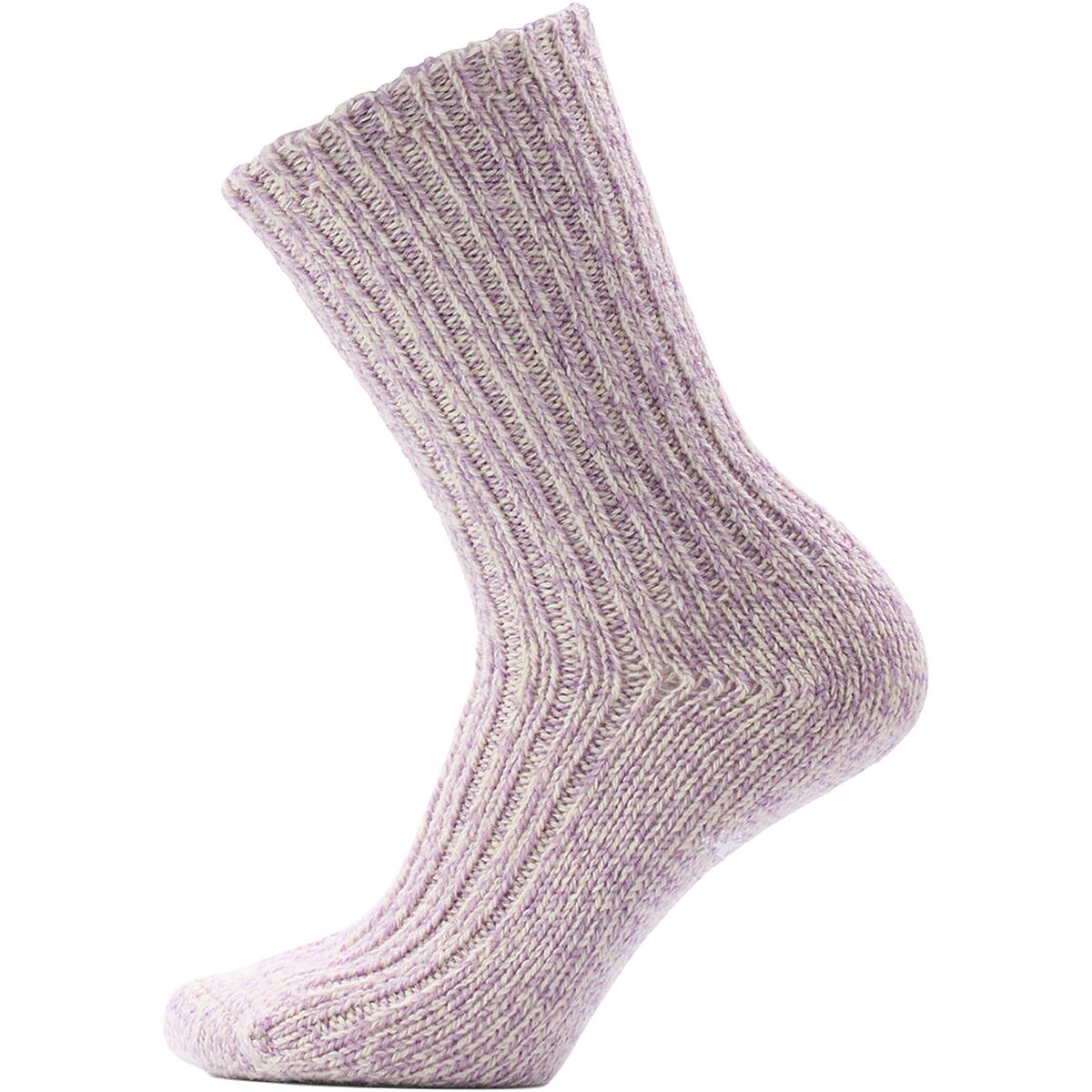 Image of Smartwool Everyday Cozy Heritage Rib Crew Sock - Women's Purple Dawn, M