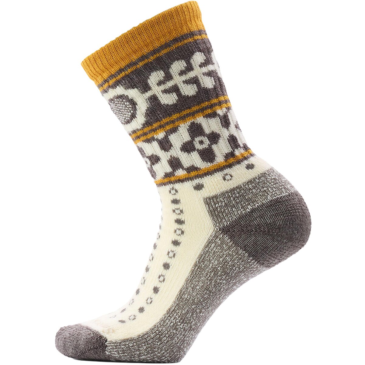 Image of Smartwool Everyday Cozy Retro Sunflower Crew Sock - Women's Natural, L