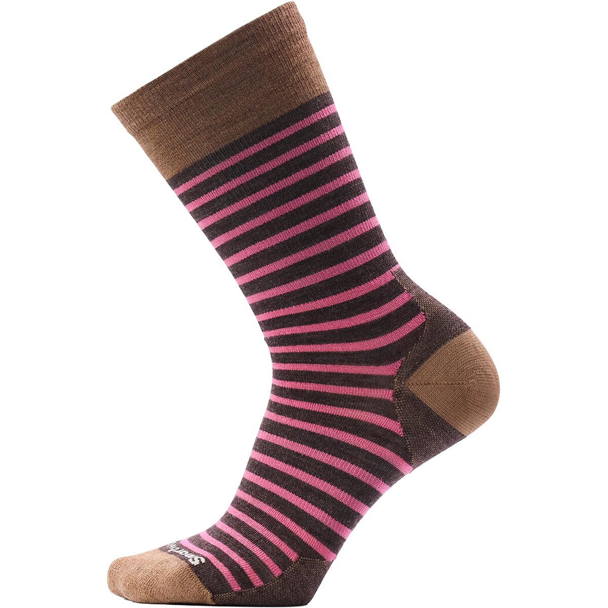 Image of Smartwool Everyday Pin Stripe Crew Sock - Women's Chestnut, M